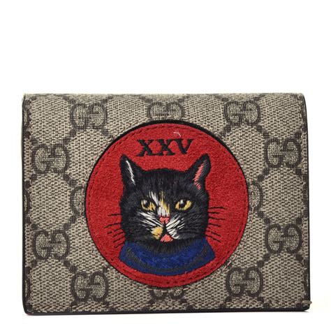 gucci cat card case|Gucci card case women.